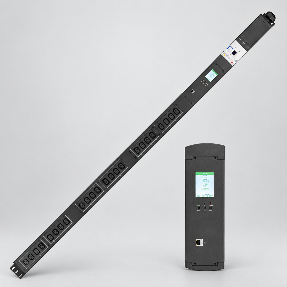 Three-Phase Rack PDU with Individual Breakers — studio-restyled supplier reference image