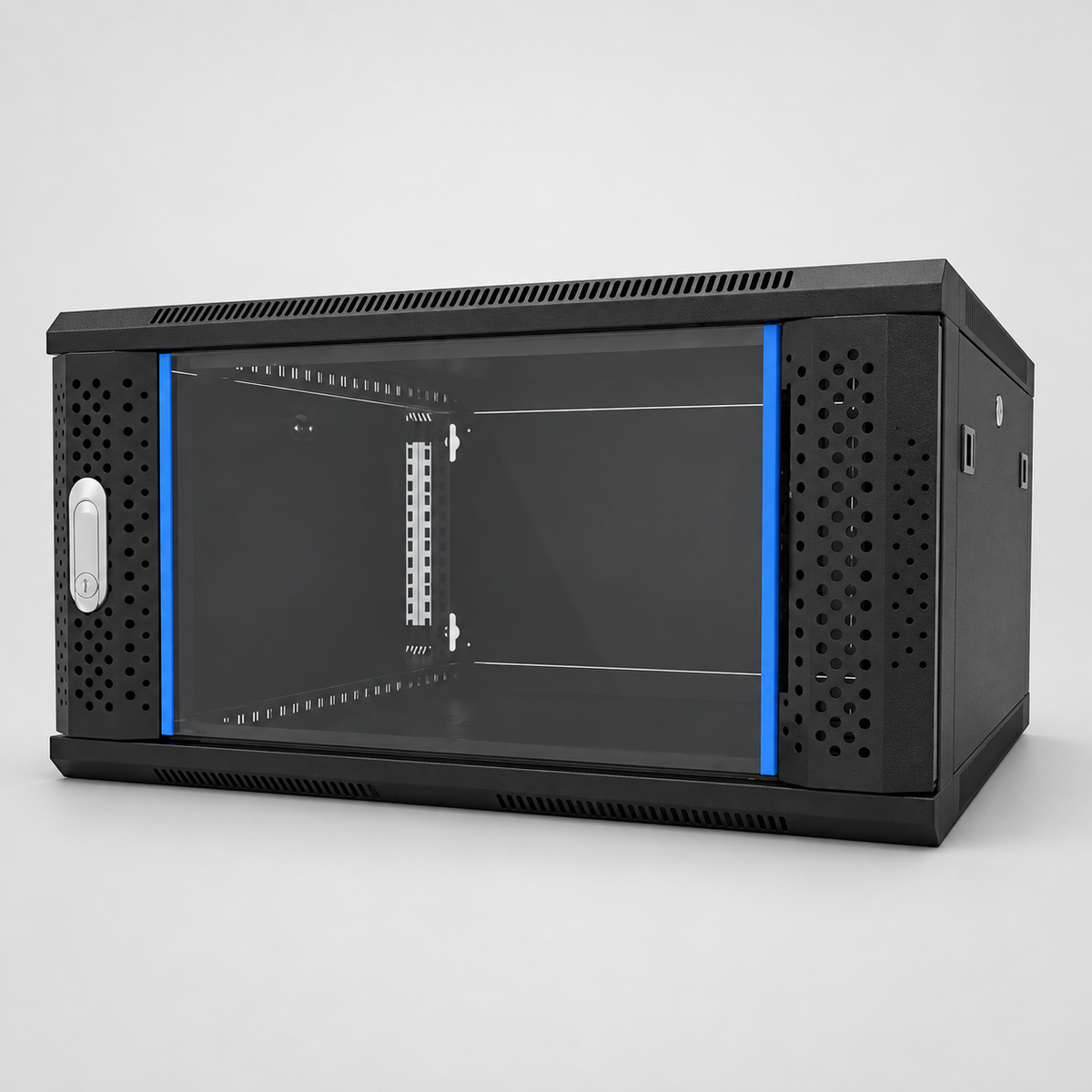 9U 19-Inch Wall-Mount Network Cabinet — studio-restyled supplier reference image